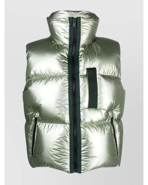 Givenchy Green Metallic Down Sleeveless Jacket for men