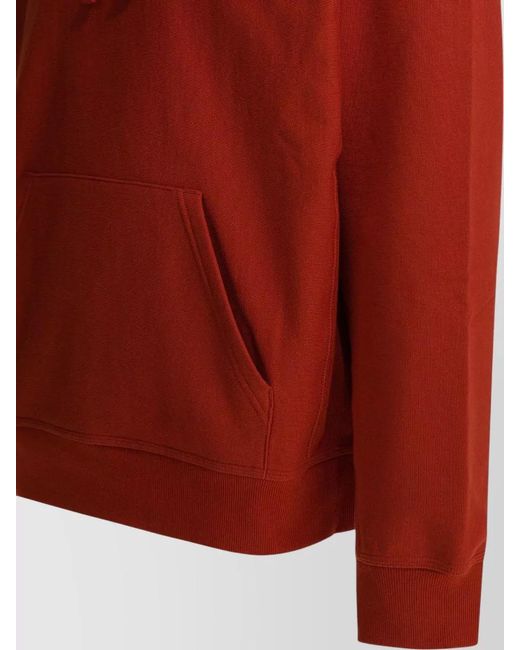 Carhartt Red Hooded Sweatshirt Drawstring Hood Kangaroo Pocket for men