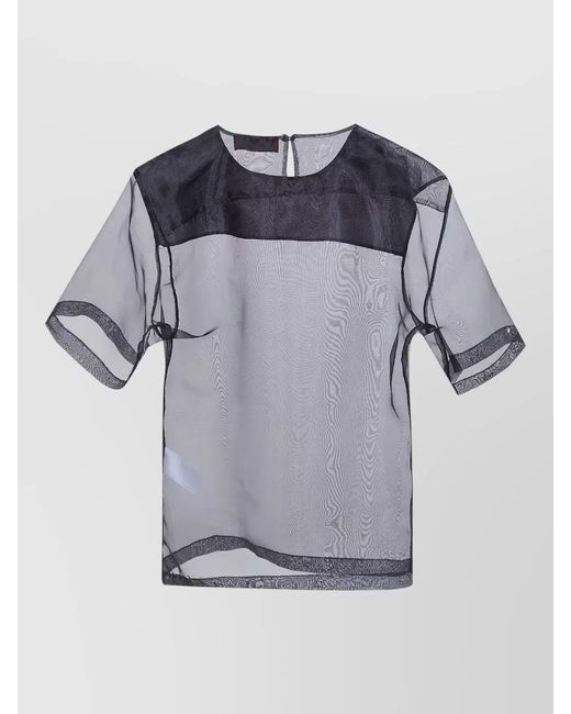 Thelatest Blue Organza Blouse