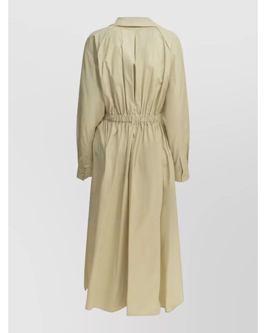 Max Mara Natural Long Dress Chemise Style Elastic Waist