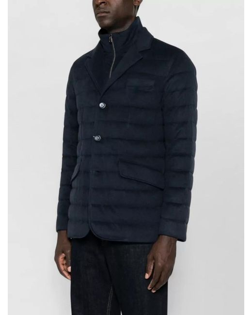 Herno Blue Mid Length Padded Blazer Regular Fit for men