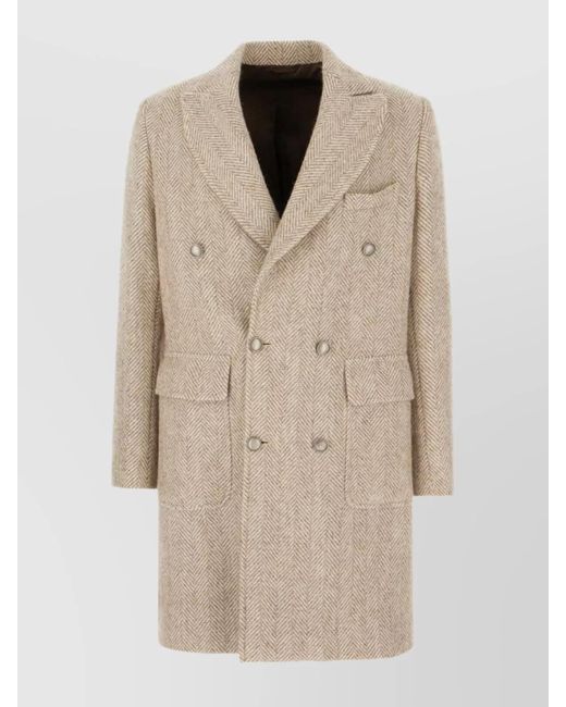 Barba Napoli Natural Tailored Jackets With Button Flap Pockets for men