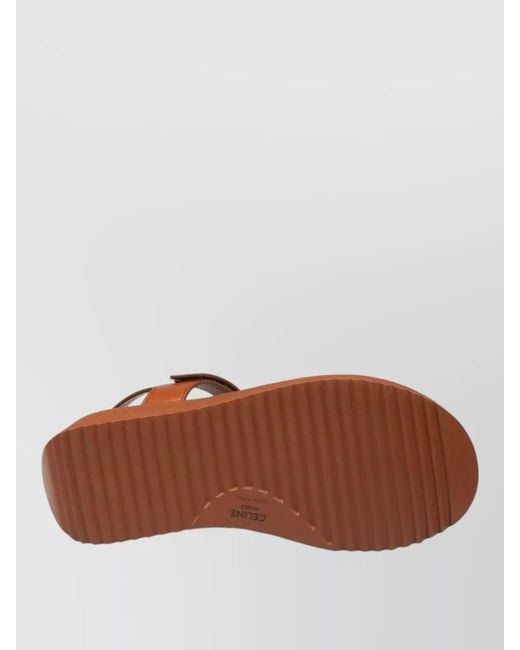 Céline Brown Leather Mules