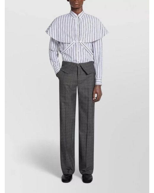 Dries Van Noten White Striped Slim-Fit Cotton Shirt for men