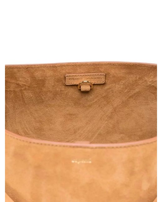 Coperni Brown Belted Suede Shoulder Bag