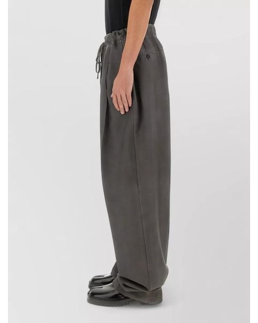 Maison Margiela Black Mohair Wool Oversized Wide-Leg Trousers for men