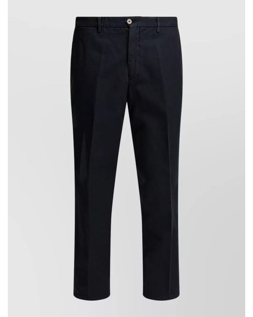 Briglia 1949 Blue Straight Leg Trousers Belt Loops And Pockets for men