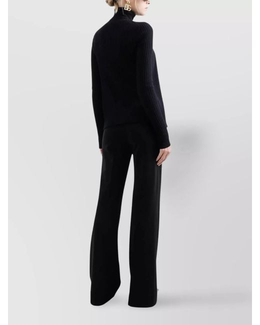 Dolce & Gabbana Black Ribbed Knit Buttoned Cardigan