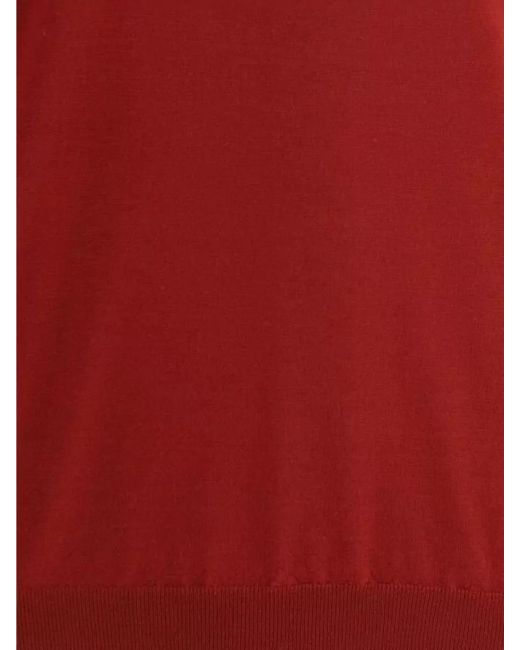 Brunello Cucinelli Red Wool Sweatshirt for men