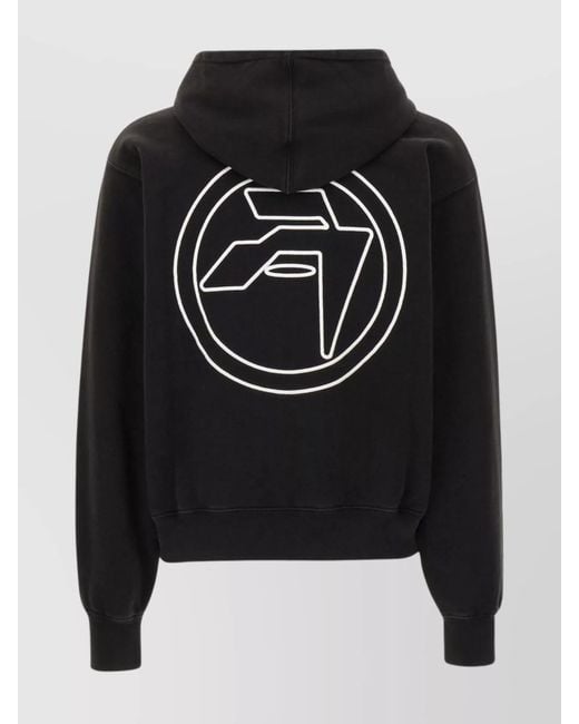 Ambush Black Cotton Zip-Up Hoodie for men