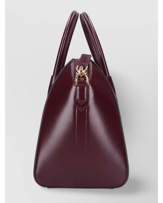 Givenchy Purple Antigona Small Leather Shoulder Bag