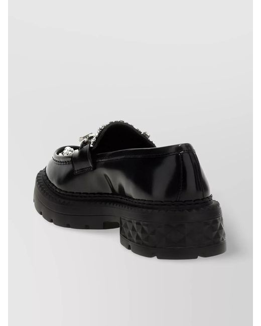 Jimmy Choo Black Leather Loafers