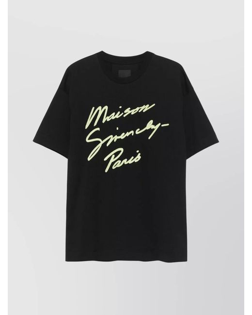 Givenchy Black Cotton Short-Sleeve Crew-Neck T-Shirt for men