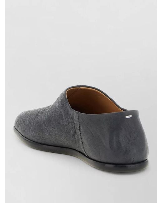 Maison Margiela Gray Tabi Leather Loafers Split Toe Design for men