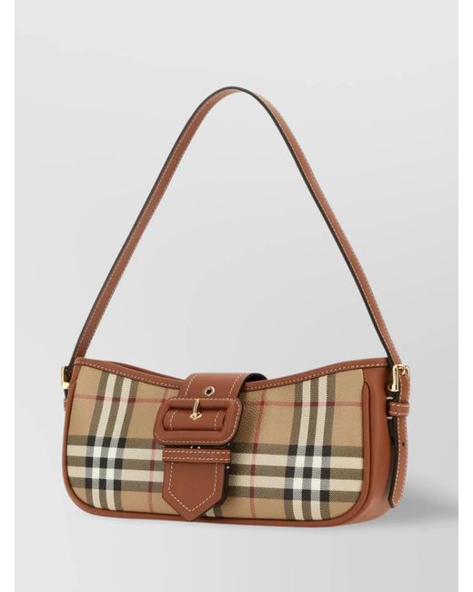 Burberry White Check Shoulder Bag