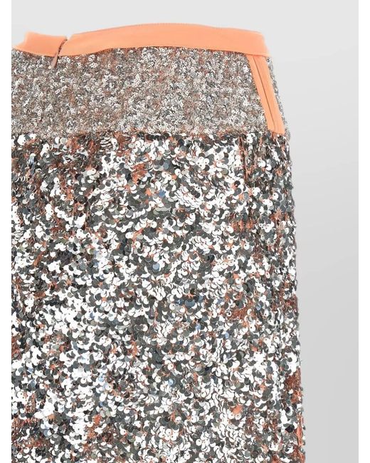 Rabanne Multicolor Sequin Fitted Skirt