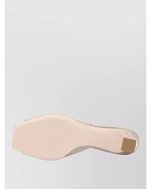 Roger Vivier Natural Leather Mules