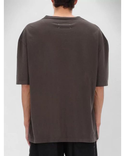 Maison Margiela Gray Multicolour Cotton T-Shirt for men