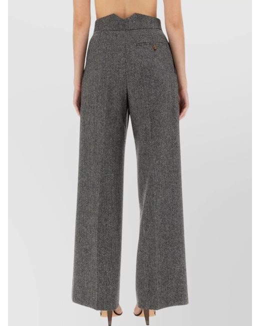 Vivienne Westwood Gray High-Rise Wide-Leg Trousers