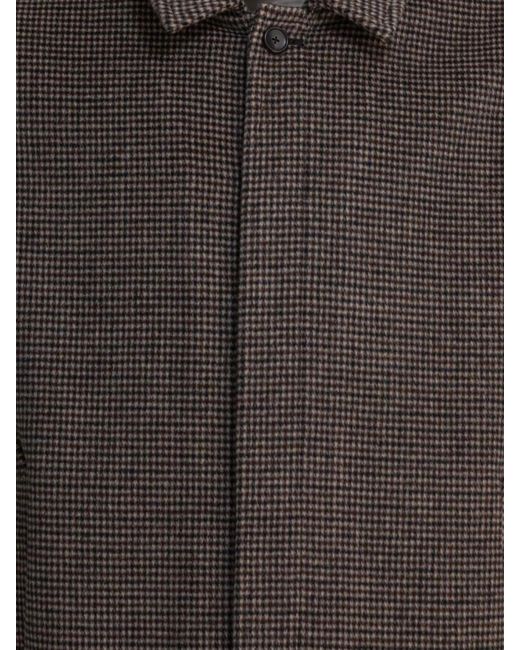 Vince Brown Houndstooth Shirt Jacket for men