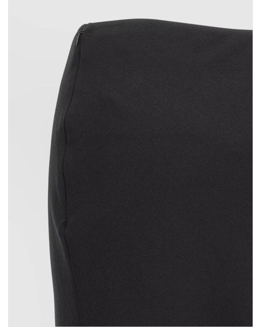 Alessandra Rich Black Silk Straight Skirt