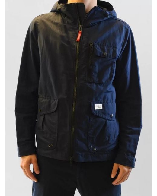 Fay Black Hooded Jackets Chest Pocket Side Pockets Cuffs for men