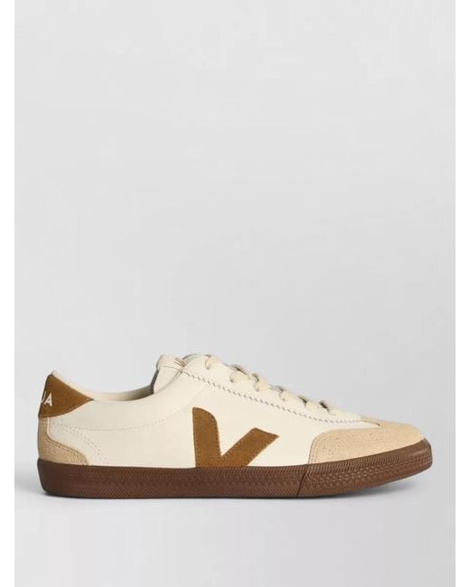 Veja Natural Low Top Sneakers Contrast Panels Rubber Sole
