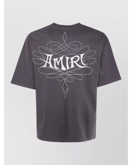 Amiri Blue Cotton Oversized T-Shirt for men