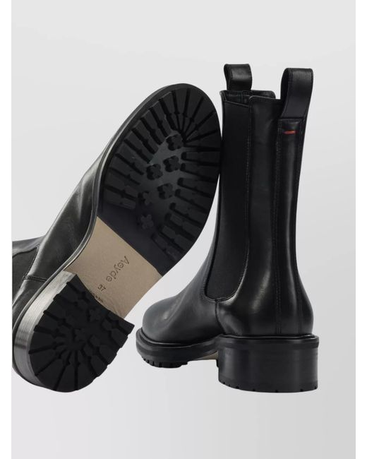 Aeyde Black Leather Chelsea Ankle Boots