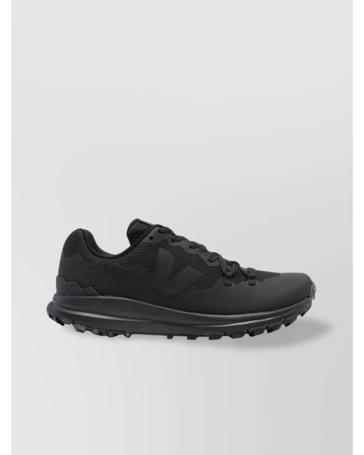 Veja Black Mesh Panelled Low Top Sneakers