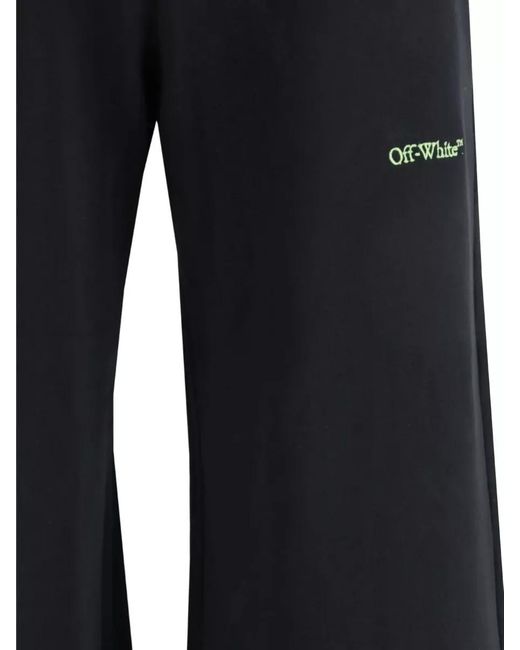 Off-White c/o Virgil Abloh Blue Cotton Wide-Leg Sweatpants