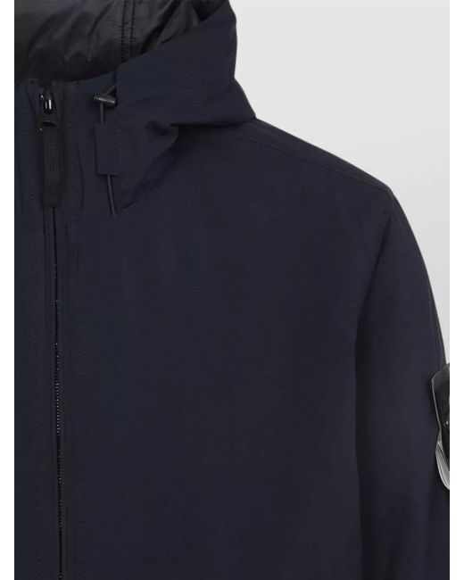 Stone Island Blue Hooded Puffer Jacket for men