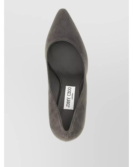 Jimmy Choo Gray Romy Suede Pointed Toe Stiletto Pumps
