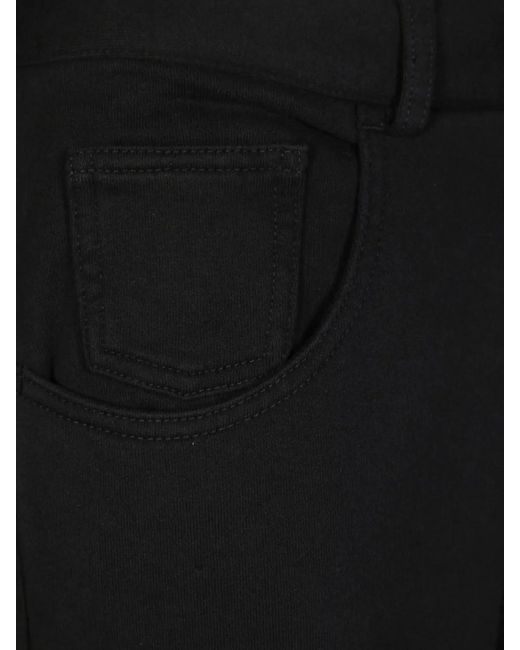 MM6 by Maison Margiela Black Cotton High-Rise Wide-Leg Trousers