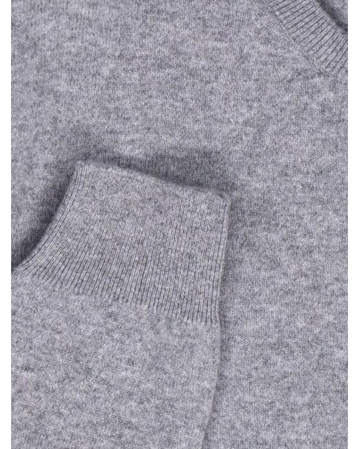 Zegna Gray Cashmere Crewneck Jumper for men