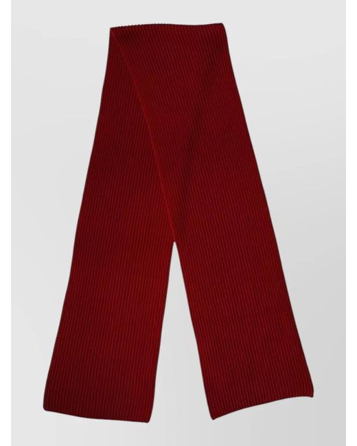 Dolce & Gabbana Red Wool Knitted Scarf for men
