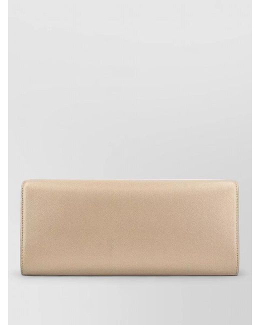 Saint Laurent Natural Kate Clutch Grain De Poudre Leather Chain