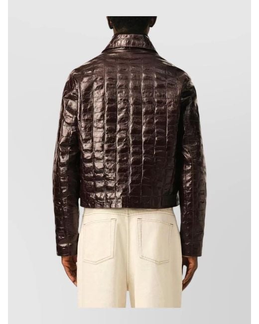 AMI Brown Single Breasted Coat