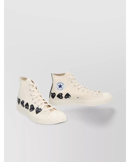 COMME DES GARÇONS PLAY Natural Canvas High-Top Sneakers for men