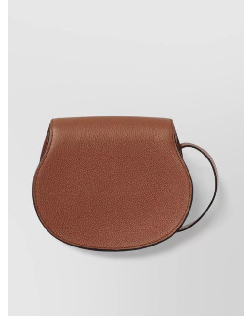 Chloé Brown Marcie Small Leather Shoulder Bag