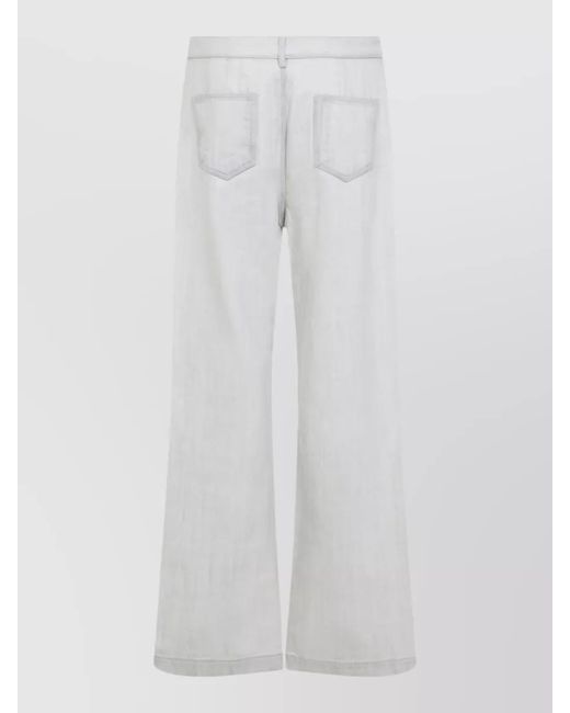 Rick Owens White Denim Wide-Leg Jeans for men