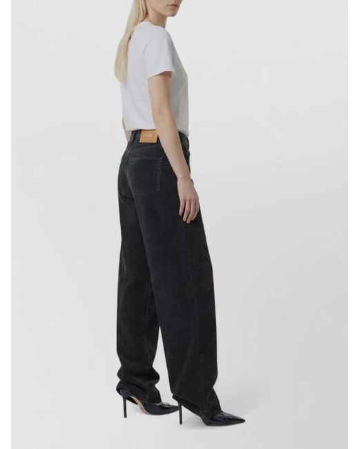 Haikure Blue Corduroy High-Rise Wide-Leg Jeans