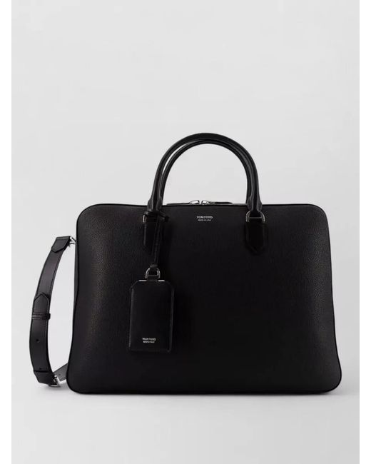 Tom Ford Black Leather Briefcase for men