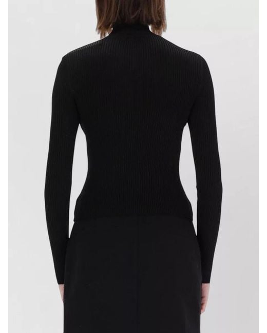 Versace Jeans Couture Black Knit Top Buckle Detail Cut Out
