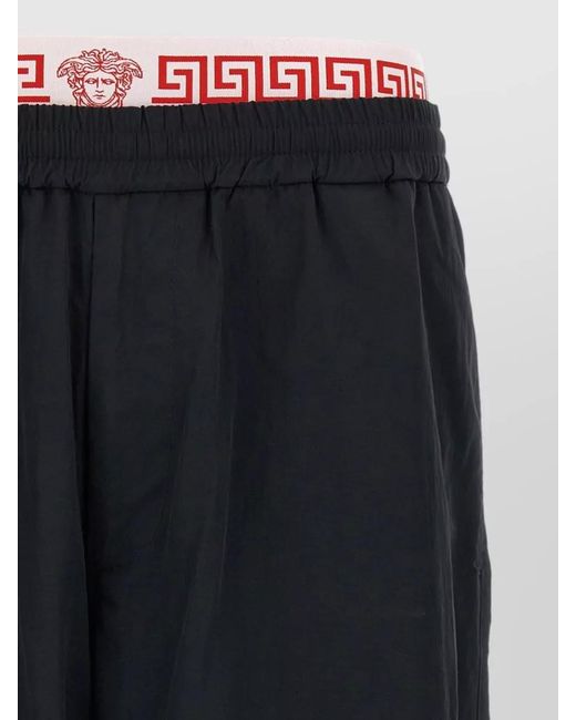 Versace Blue Nylon Tapered Jogger Pants for men