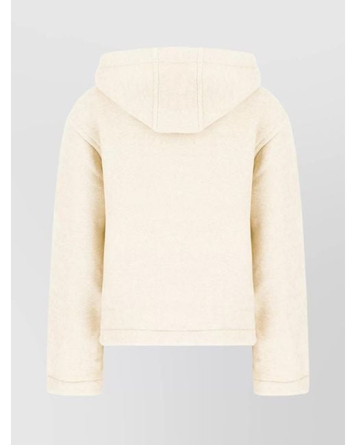 Max Mara Natural Ribbed Loose-Fit Sweatshirt