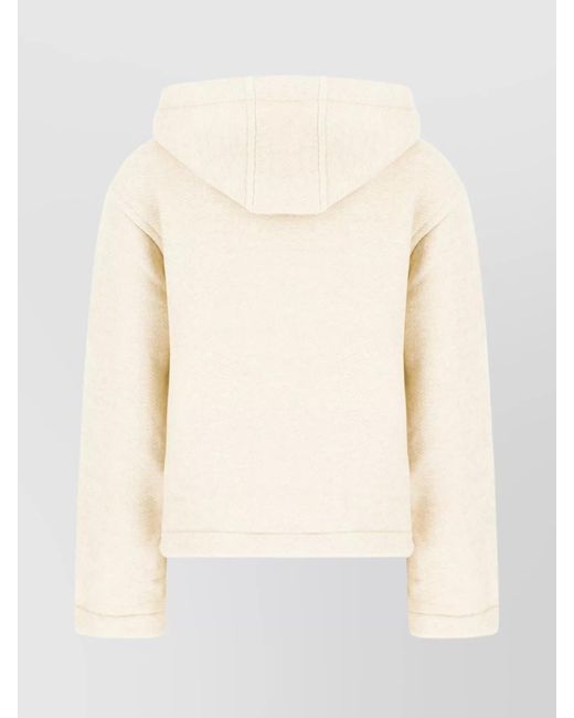Max Mara Natural Ribbed Loose-Fit Sweatshirt