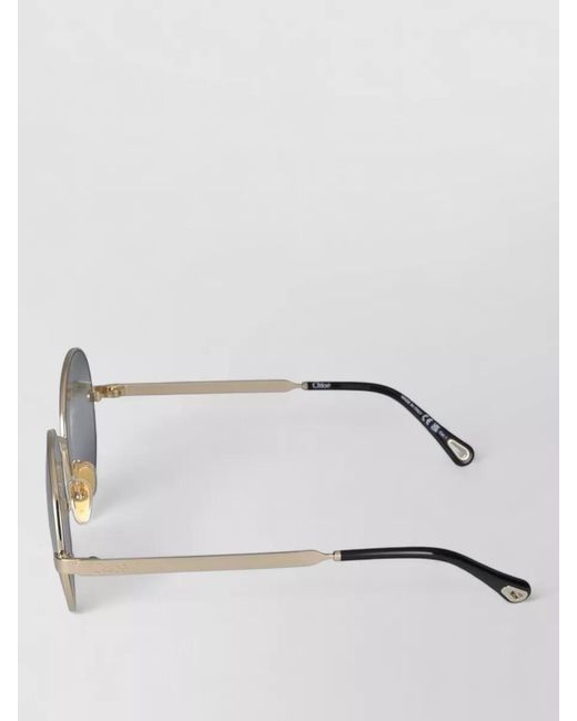Chloé Metallic Sunglasses Round Metal Frame Lenses