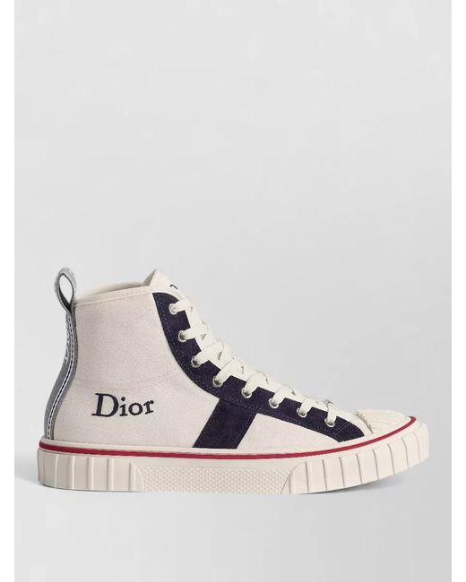 Dior Multicolor High Top Sneakers Contrasting Accents Pull Tab for men