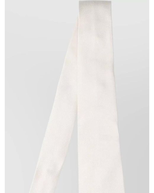 Cesare Attolini White Silk Tie for men
